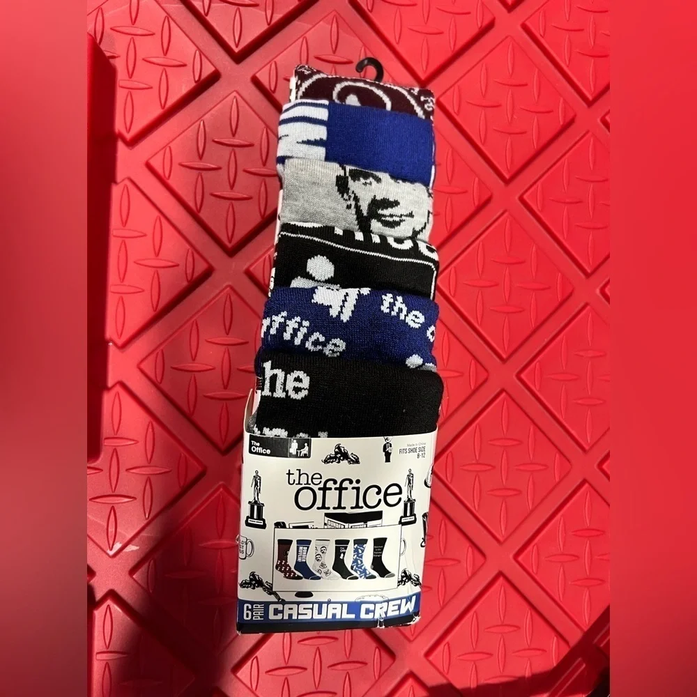 Men’s casual crew socks THE OFFICE 6 pair for shoe sz 8-9-10-11-12